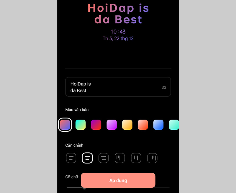 T&ugrave;y chỉnh mẫu h&igrave;nh Chỉ văn bản